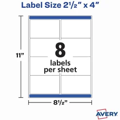 Avery TrueBlock Inkjet Shipping Labels, 2-1/2