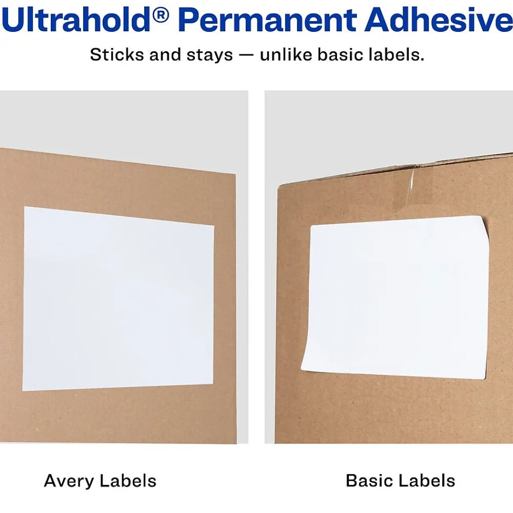 Hot Avery TrueBlock Inkjet Shipping Labels, 8-1/2" x 11", White, 100 Labels/Box (8465)