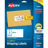 Avery TrueBlock Inkjet Shipping Labels, 2" x 4", White, 250 Labels/Pack (8163)
