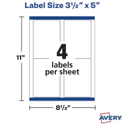 Sale Avery TrueBlock Inkjet Shipping Labels, 3-1/2