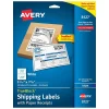Labels|Avery TrueBlock Inkjet Shipping Labels with Paper Receipts, 5-1/16" x 7-5/8", White, 25 Labels/Pack (8127)