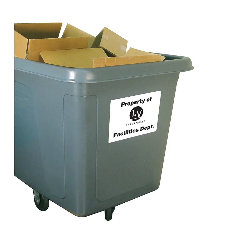 Labels|Avery TrueBlock Laser Durable ID Labels, 8-1/2" x 11", White, 50 Labels/Box (6575)