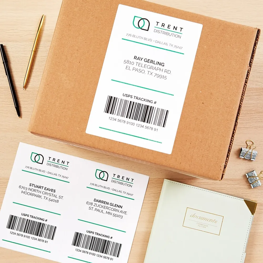 Hot Avery TrueBlock Laser Shipping Labels, 5-1/2" x 8-1/2", White, 1,000 Labels/Box (95900)