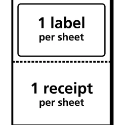 Best Avery TrueBlock Laser Shipping Labels with Paper Receipts, 5-1/16