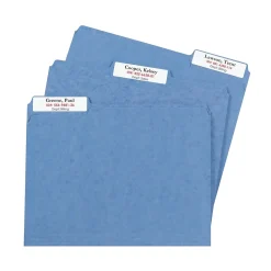 Labels|Avery TrueBlock Laser/Inkjet Extra Large File Folder Labels, 15/16" x 3-7/16", White, 450 Labels/Pack (5027)