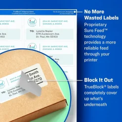 New Avery TrueBlock Shipping Labels, 2" x 4", White, 100 Labels/Pack (18163)