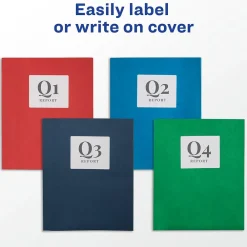 Pocket Folders|Avery Two-Pocket Folders, Dark Blue, 25/Box (47985)