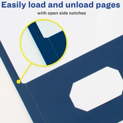 Pocket Folders|Avery Two-Pocket Folders, Dark Blue, 25/Box (47985)