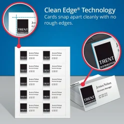 Business Cards*Avery Two-Side Rounded Corners Printable Clean Edge™ Business Cards, Inkjet, Matte White, 2