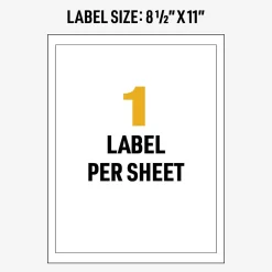 Outlet Avery UltraDuty Waterproof Laser GHS Chemical Labels, 8-1/2