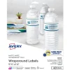 Labels|Avery Waterproof Laser/ Inkjet Wraparound Labels, 1.25" x 9.75", White, 40 Labels/Pack (22845)