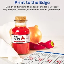 Labels|Avery Waterproof Laser/ Inkjet Wraparound Labels, 1.25