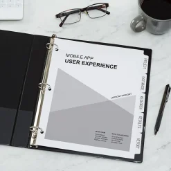 Dividers|Avery Write & Erase Paper Dividers, 5 Tabs, White, 36 Sets/Box (11506)