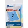 Dividers|Avery Write & Erase Plastic Mini Dividers, 5 Tabs, Multicolor (16180)