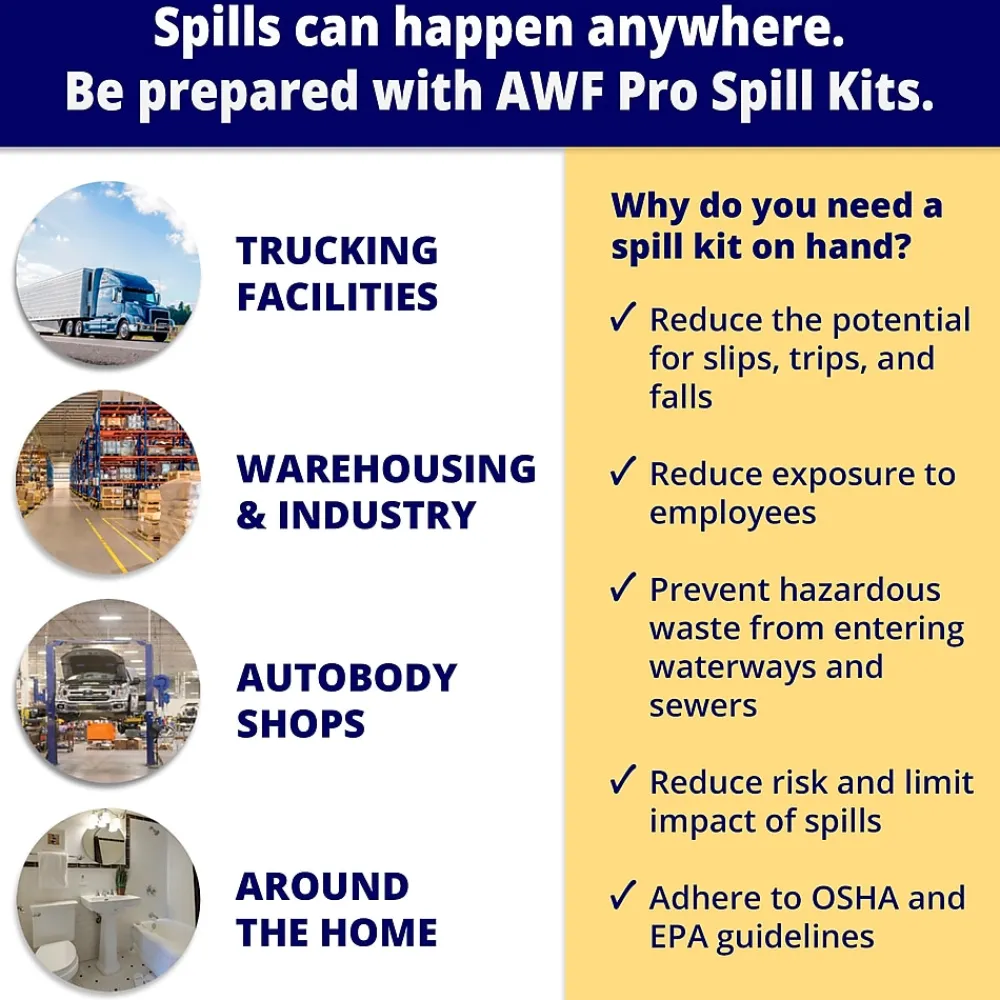 AWF Pro 30 Gal. Hazardous Spill Kit, 73 Pieces (KTSK 10307-RT)