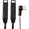 Axis 8' Extension Cord, 3-Outlet, Black (45515)