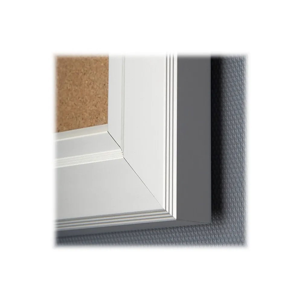 Bulletin*Azar Cork Enclosed Bulletin Board, Aluminum Frame, 42.32" x 32.09" (300231)