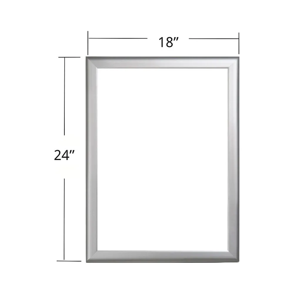 Dry Erase*Azar Dry-Erase Whiteboard, Aluminum Frame, 24" x 18" (300228)