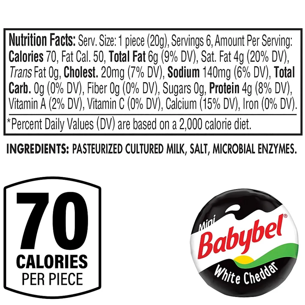Babybel Mini Variety Cheese, 4.5 oz., 5/Pack (600-00234)