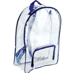 Large PVC Backpack, Clear, 2/Bundle (BOBBP131703BBN)<Bags of Bags Discount
