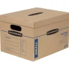 File Storage|Bankers Box® Bankers Box File Moving Boxes, Kraft/Blue, 10/Pack (7714216)