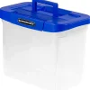 File Storage|Bankers Box® Bankers Box Heavy-Duty Plastic Portable File Storage Box, Letter Size, Blue/Clear (0086301)