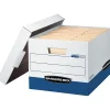 File Storage|Bankers Box® R-Kive® - Letter/Legal, White/Blue 5/PK (0724313)