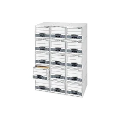 File Storage|Bankers Box® Bankers Box Stor/Drawer Steel Plus File Drawers, Letter Size, White/Blue, 6/Carton (00311)