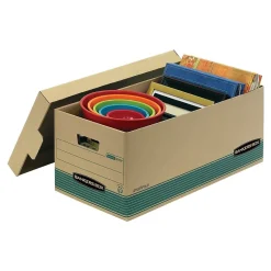 File Storage|Bankers Box® Bankers Box Stor/File Medium-Duty File Storage Boxes, Lift-Off Lid, Letter Size, Brown, 12/Carton (1270101)