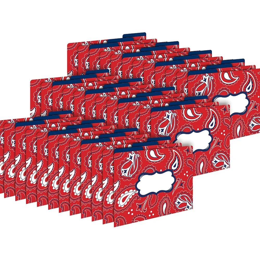 File Folders|Barker Creek Bandana Letter-Size File Folders, 36/Set (BC3916)