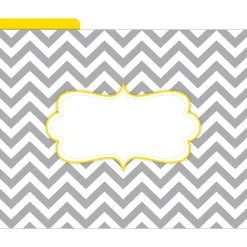 File Folders|Barker Creek Beautiful Chevron File Folder, 1/3-Cut Tab, Letter Size, Assorted, 12/Pack (2010)