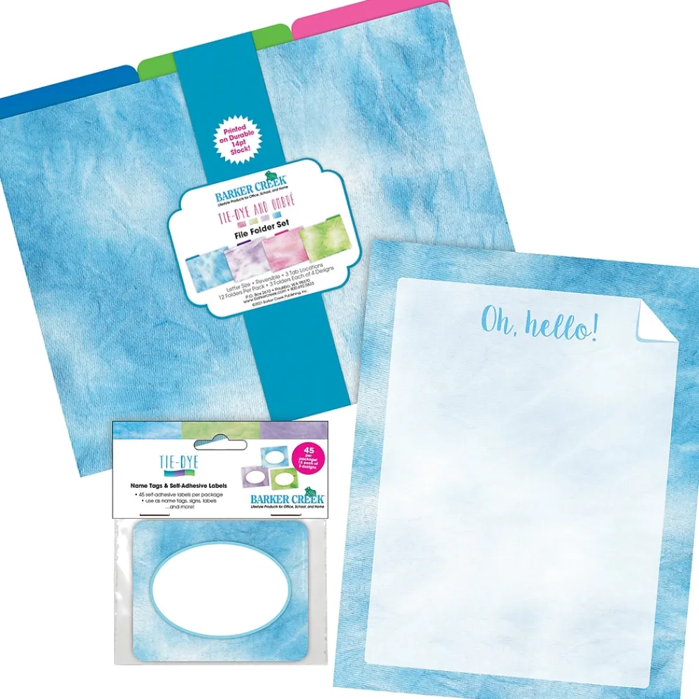 File Folders|Barker Creek Beautiful Chevron File Folder, 1/3-Cut Tab, Letter Size, Assorted, 107/Set (151)