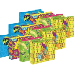 File Folders|Barker Creek Bohemian Animals File Folders, 1/3-Cut Tab, Letter Size, Assorted, 36/Set (4399)