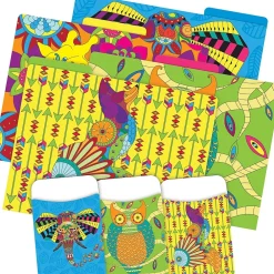 File Folders|Barker Creek Bohemian Animals File Folder, 1/3-Cut Tab, Letter Size, Assorted, 42/Set (4408)