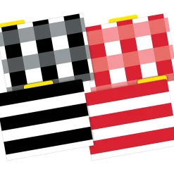 File Folders|Barker Creek Buffalo Plaid & Wide Stripes File Folder, 1/3-Cut Tab, Letter Size, Assorted, 36/Set (4397)
