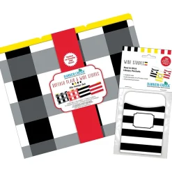 File Folders|Barker Creek Buffalo Plaid & Wide Stripes File Folder, 1/3-Cut Tab, Letter Size, Assorted, 42/Set (4421)