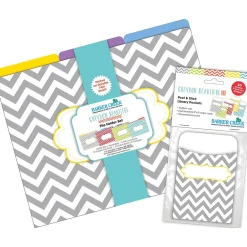 File Folders|Barker Creek Chevron Beautiful File Folders, 1/3-Cut Tab, Letter Size, Assorted, 42/Set (4415)