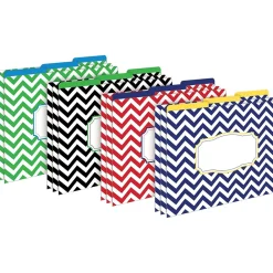 File Folders|Barker Creek Chevron Nautical On-Trend Organizer Set, 92/Set (4093)