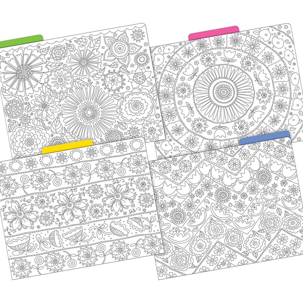File Folders|Barker Creek Color Me! File Folder Set, 1/3-Cut Tab, Letter Size, In My Garden, 24/Set (4386)