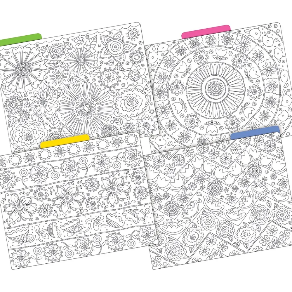 File Folders|Barker Creek Color Me! File Folder Set, 1/3-Cut Tab, Letter Size, In My Garden, 36/Set (4387)