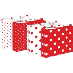 File Folders|Barker Creek File Folder Set, 1/3-Cut Tab, Letter Size, Red & White Dot, 12/Pack (2009)