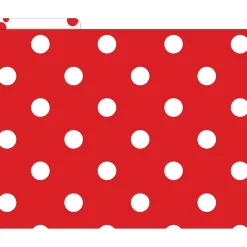 File Folders|Barker Creek File Folder Set, 1/3-Cut Tab, Letter Size, Red & White Dot, 12/Pack (2009)
