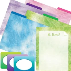 File Folders|Barker Creek File Folder Set, 1/3-Cut Tab, Letter Size, Tie-Dye & Ombré, 107/Set (133)