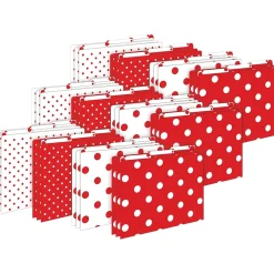 File Folders|Barker Creek File Folder Set, 1/3-Cut Tab, Letter Size, Red & White Dot, 36/Set (4393)