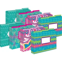 File Folders|Barker Creek File Folder Set, 1/3-Cut Tab, Letter Size, Bohemian, 24/Set (4374)