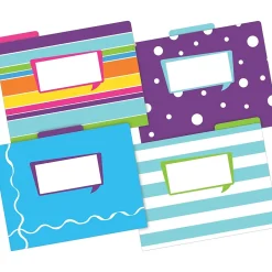 File Folders|Barker Creek File Folder Set, 1/3-Cut Tab, Letter Size, Multicolored, 24/Set (4376)