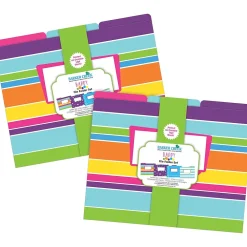 File Folders|Barker Creek File Folder Set, 1/3-Cut Tab, Letter Size, Multicolored, 24/Set (4376)