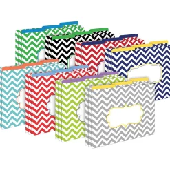 File Folders|Barker Creek File Folder Set, 1/3-Cut Tab, Letter Size, Chevron, 24/Set (4135)