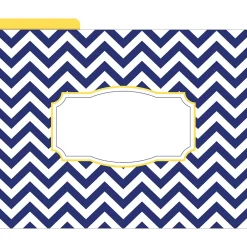 File Folders|Barker Creek File Folder Set, 1/3-Cut Tab, Letter Size, Nautical Chevron, 12/Pack (2007)
