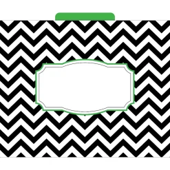 File Folders|Barker Creek File Folder Set, 1/3-Cut Tab, Letter Size, Nautical Chevron, 12/Pack (2007)